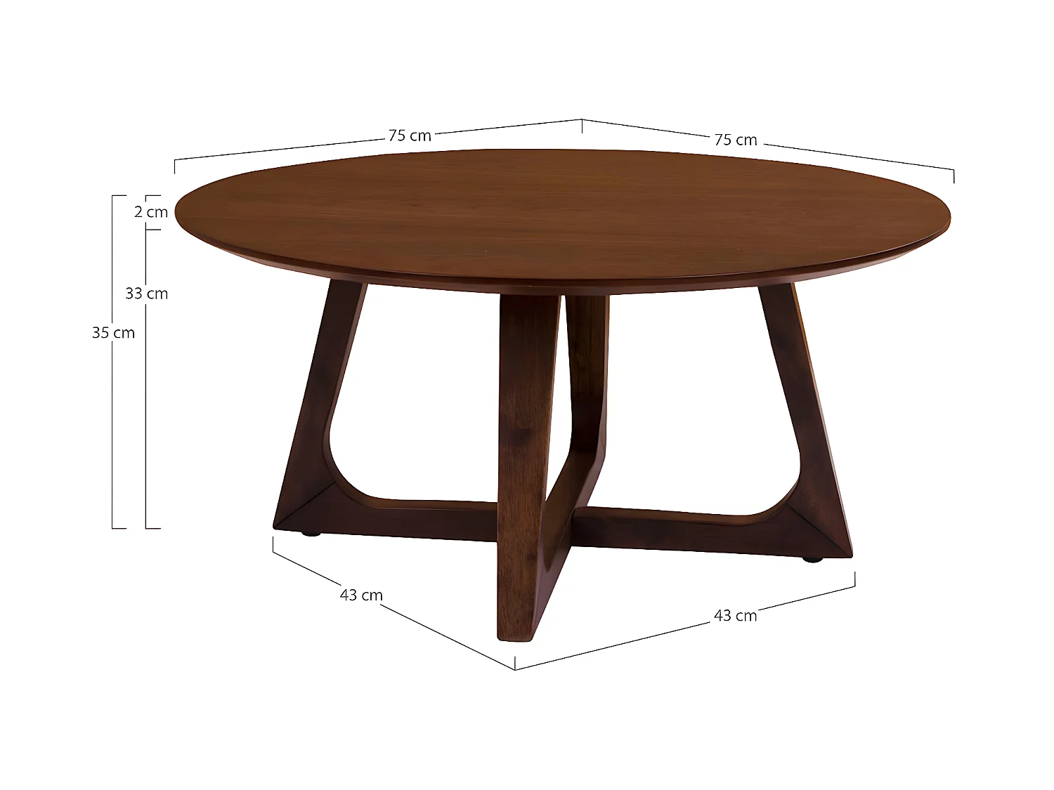 Hello Table basse en imitation noyer.