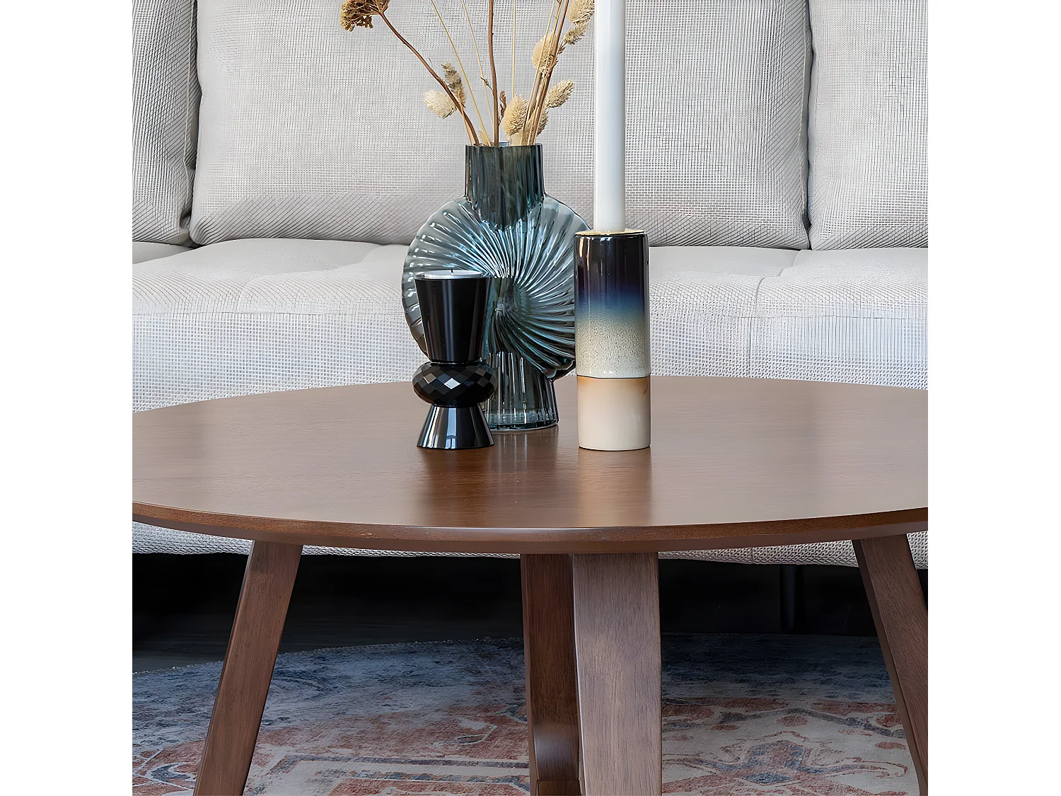 Hello Table basse en imitation noyer.