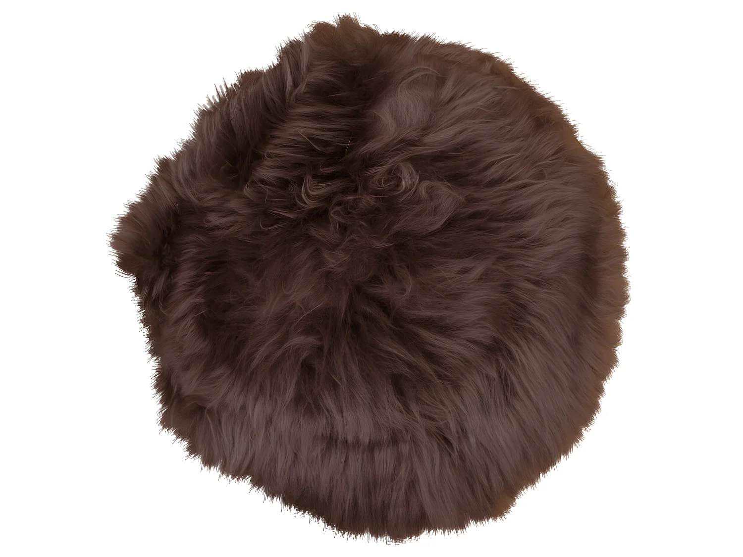 Lipo Coussin de siège en peau de mouton véritable, marron.