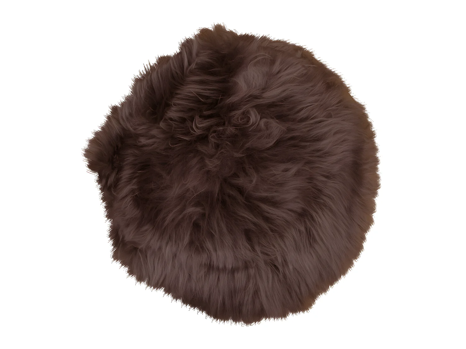 Lipo Coussin de siège en peau de mouton véritable, marron.