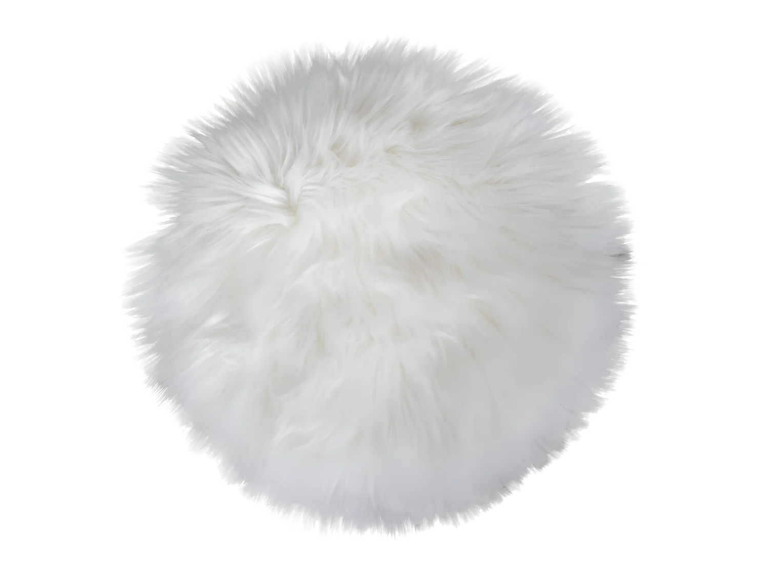Laila Coussin de chaise, imitation peau de mouton, Ø35 cm, teinte naturelle.