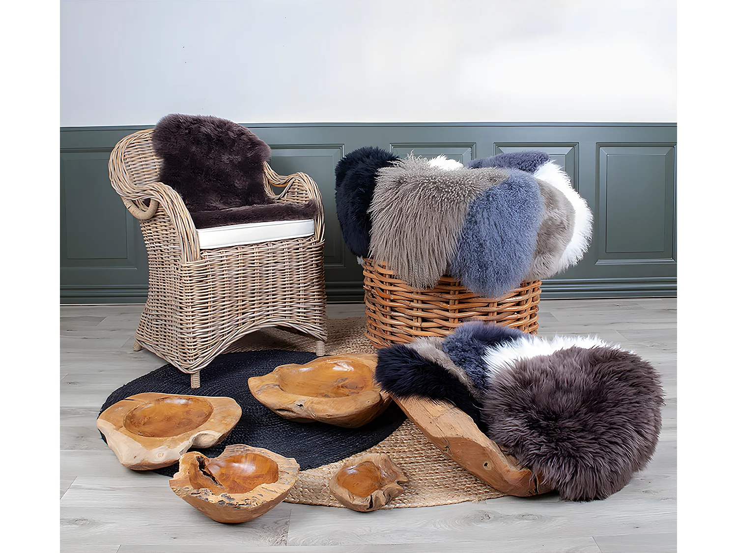 Lipo echtes Lammfell, braun.