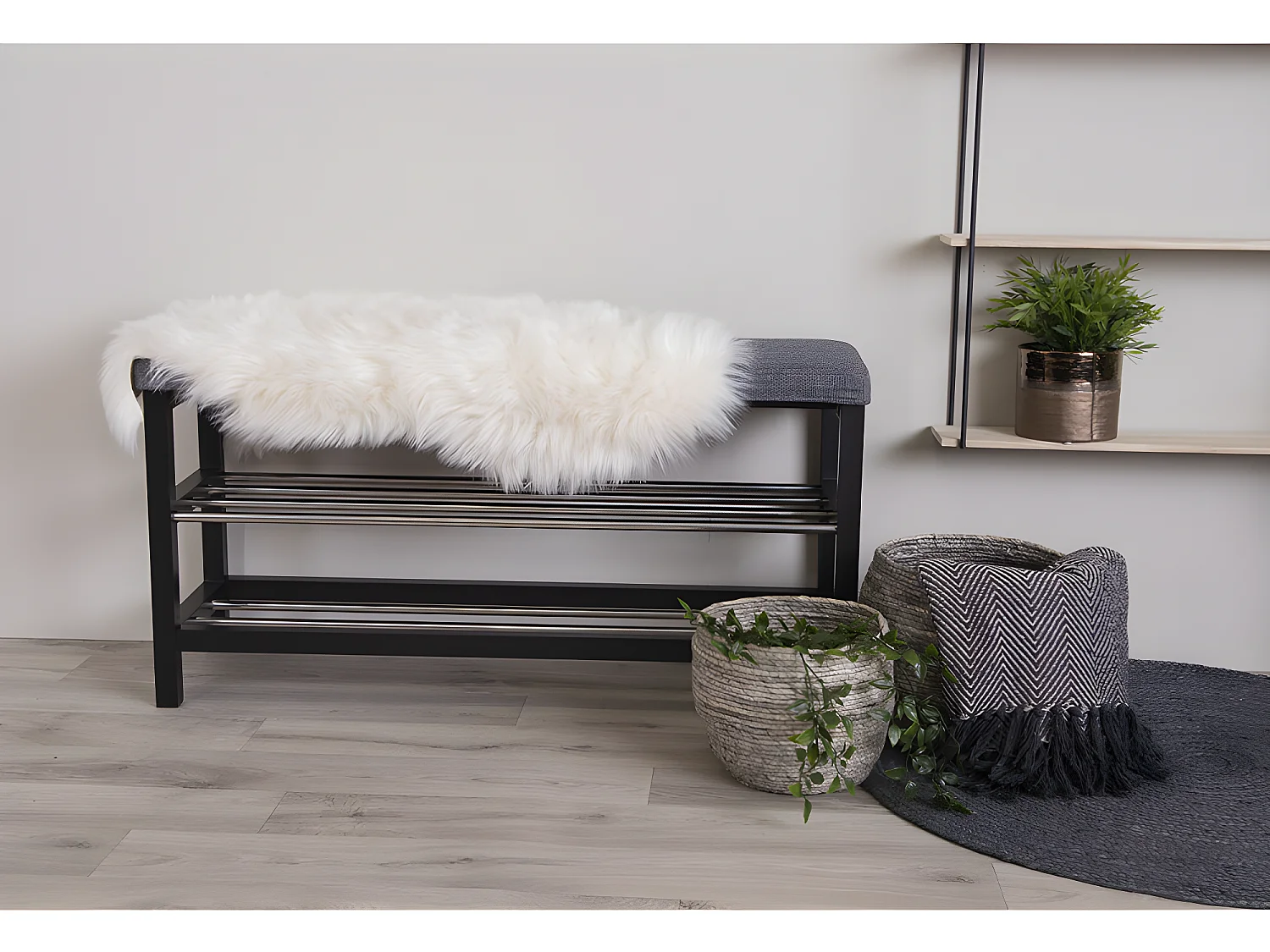 Laila similpelle di agnello 50x85 cm, naturale.