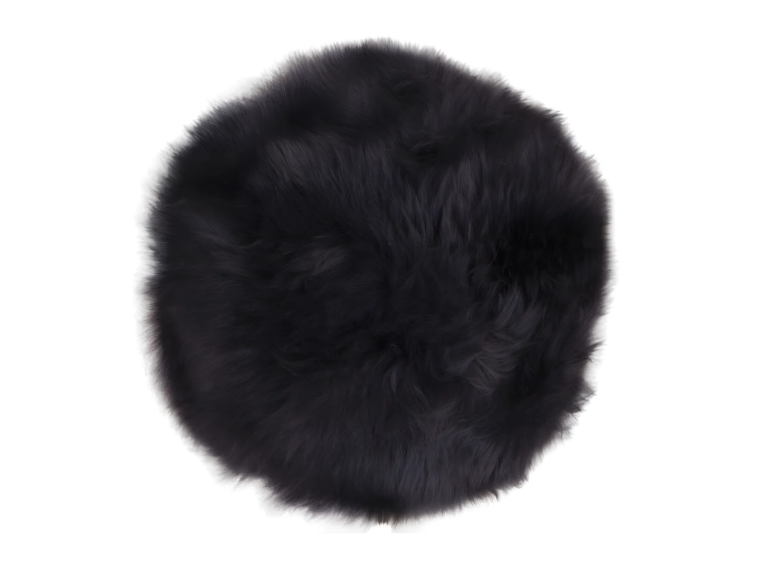 Lipo Coussin de siège en peau de mouton véritable, noir.