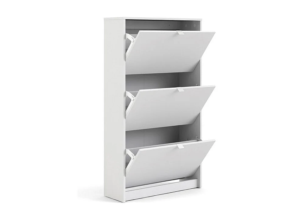 Shane Schuhschrank 3 Klapptüren 2R  weiss.