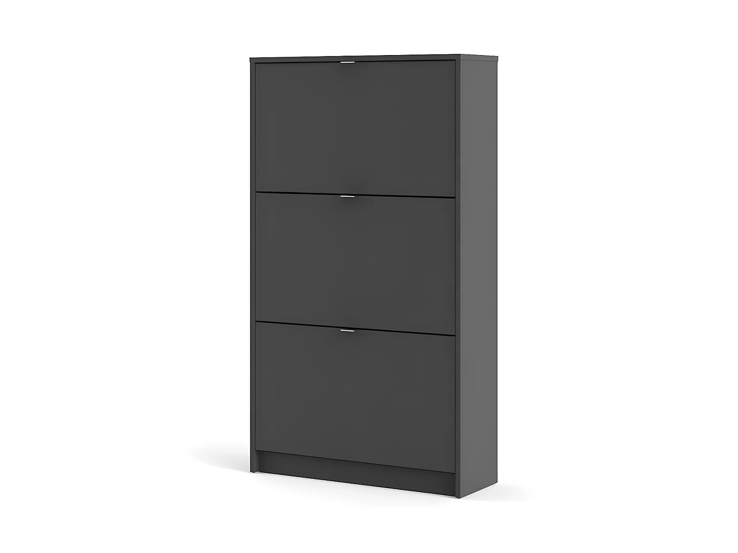 Shane Schuhschrank 3 Falttüren 2R matt grau.