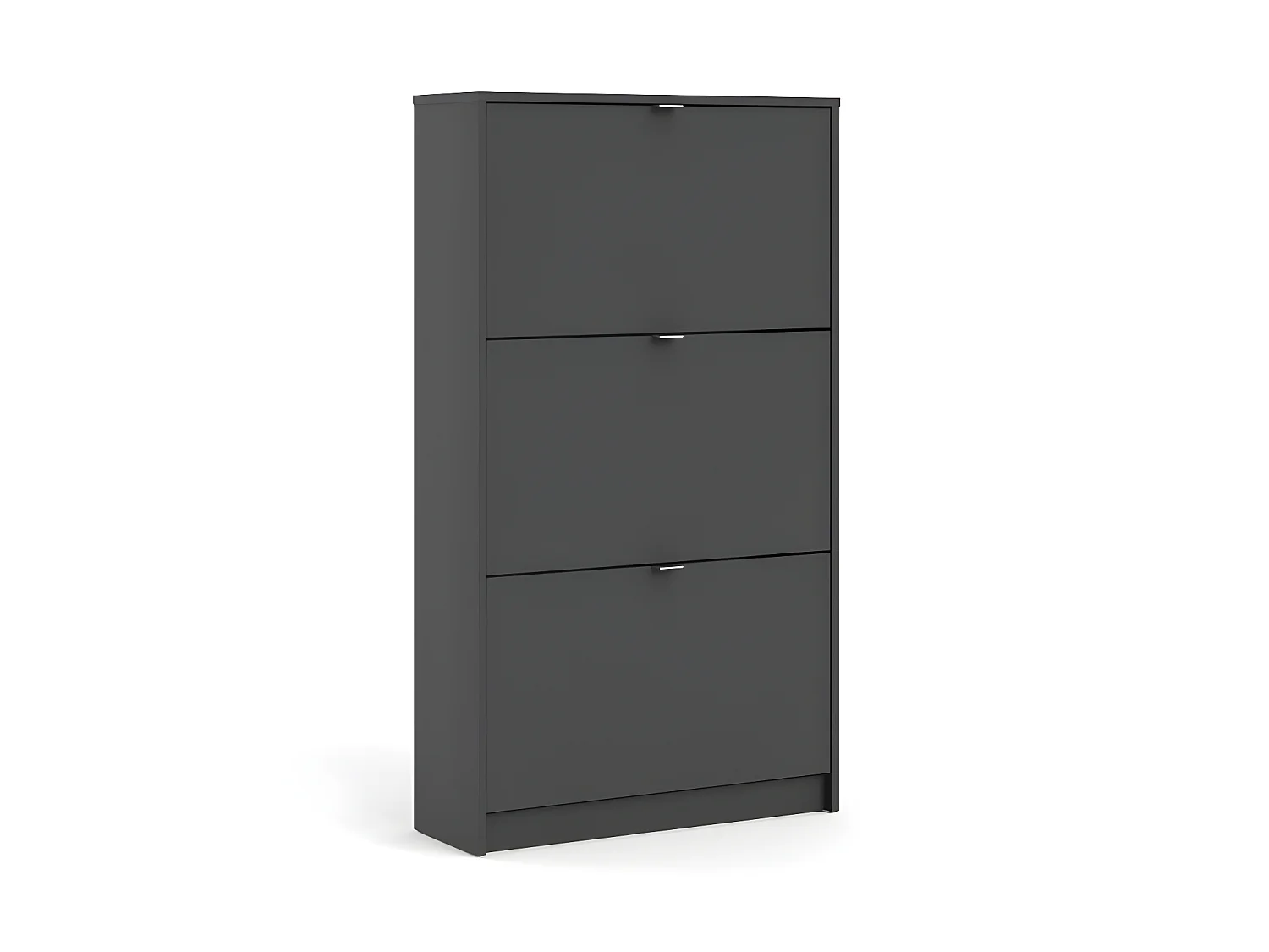 Shane Schuhschrank 3 Falttüren 2R matt grau.