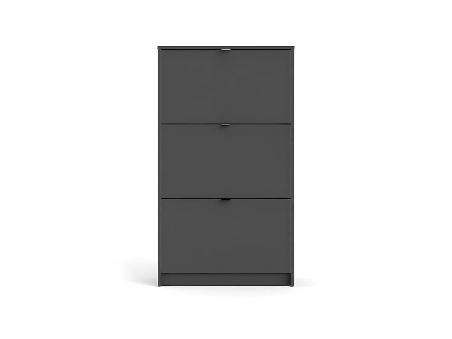 Shane Armoire à chaussures, 3 portes, pliantes 2R, gris mat.