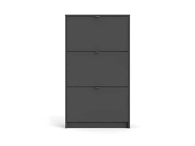 Shane schoenenkast 3 kleppen 2R mat grijs.