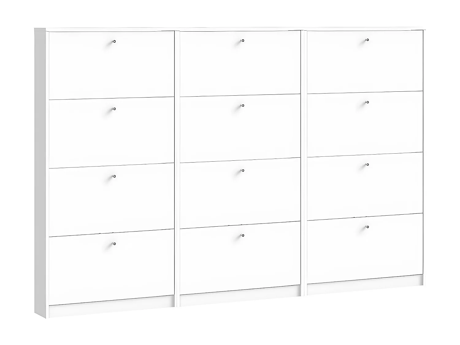 Escape Schuhschrank mit 12 Klappen Breite 225 cm, Höhe 148 cm weiss