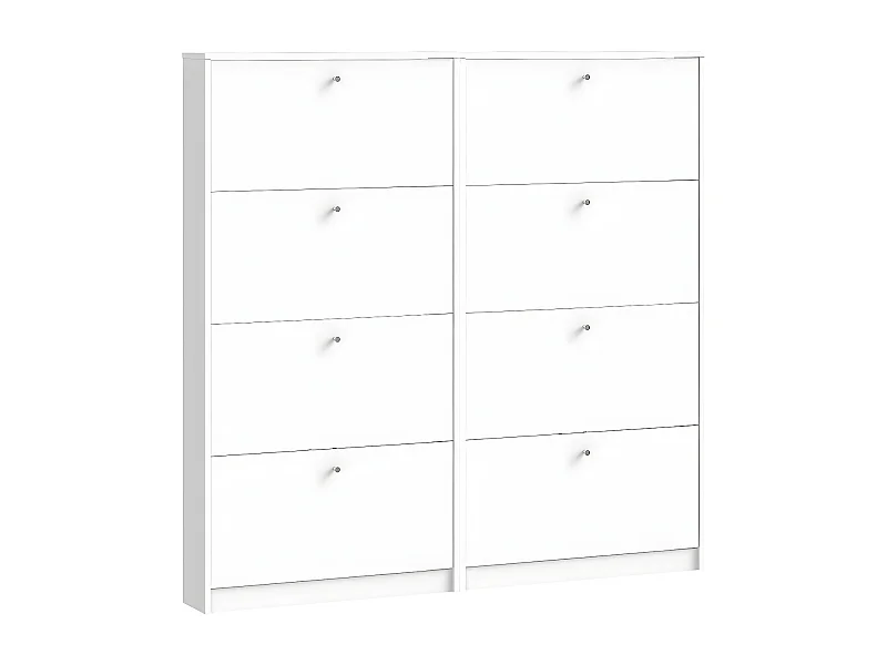 Schoenenkast wit mat (set van 2 stuks) 150x148x17 cm Escape.