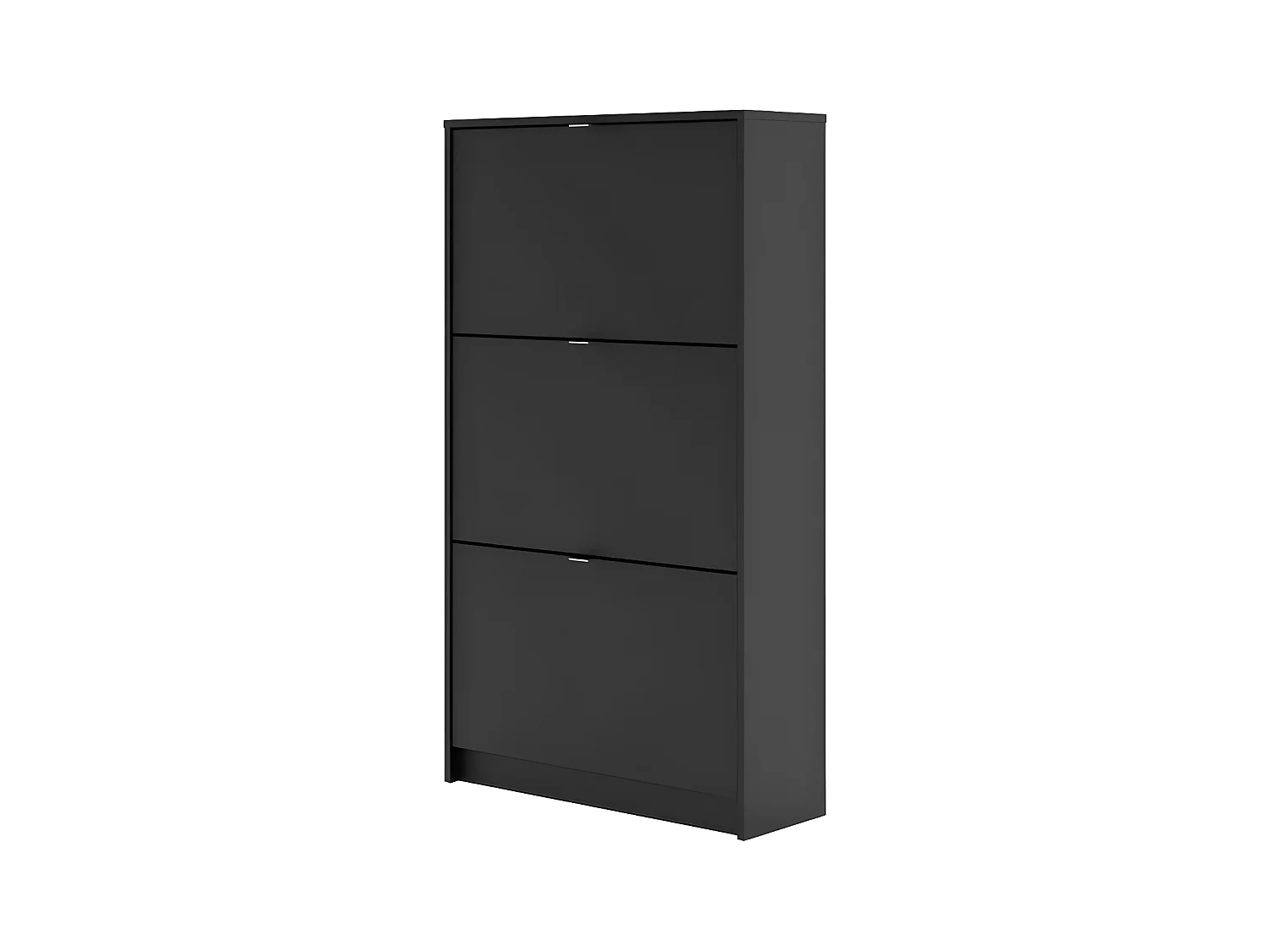 Shane Armoire à chaussures, 3 casiers, 2R, noir mat.