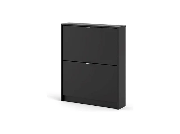 Shane Armoire à chaussures, 2 casiers, 1R, noir mat.