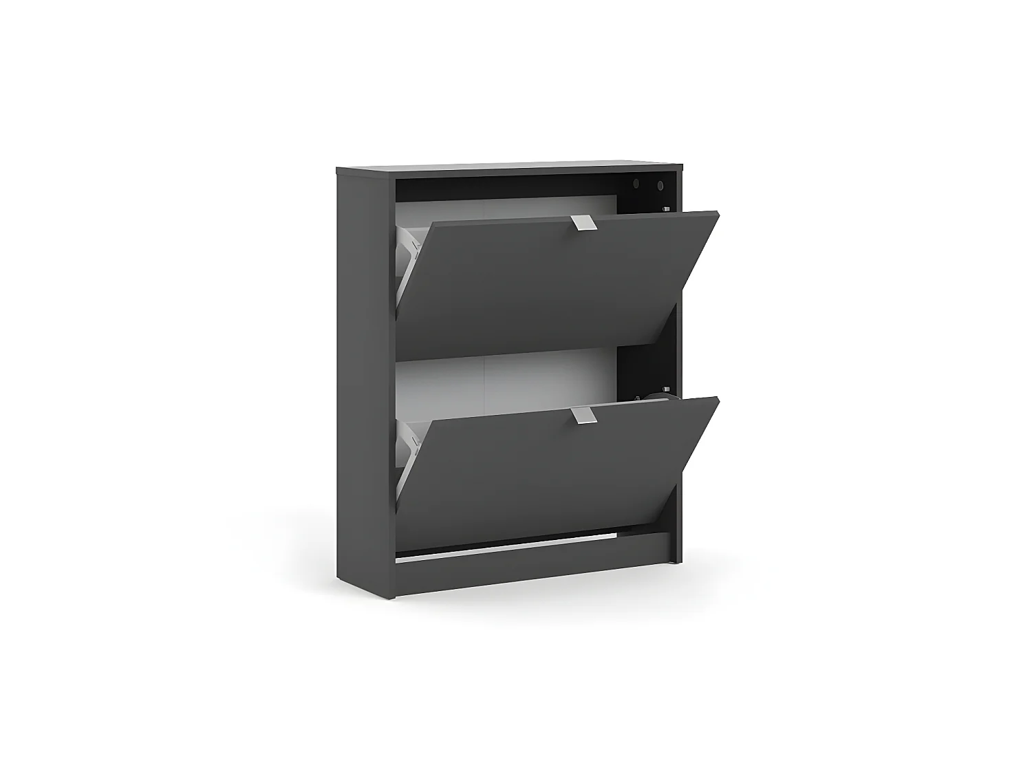 Shane Schuhschrank 2 Falttüren 2R matt grau.