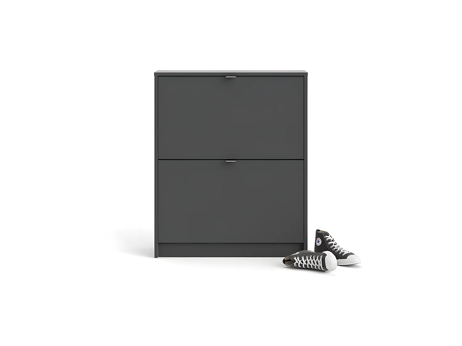 Shane Armoire à chaussures, 2 portes, pliantes 2R, gris mat.