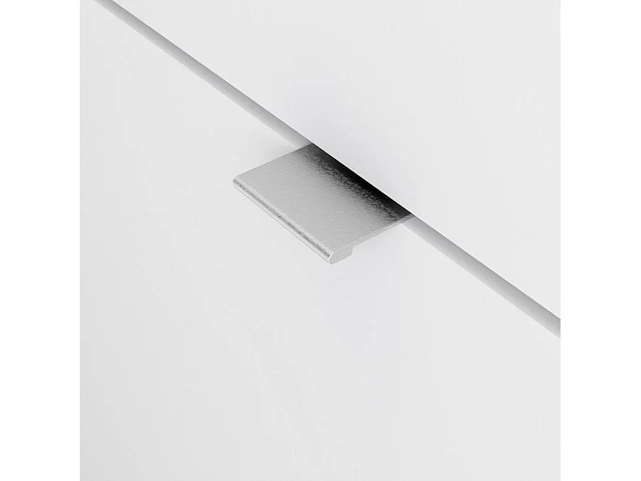 Shane Schuhschrank 3 Klapptüren 2R Eiche Struktur Dekor, weiss.