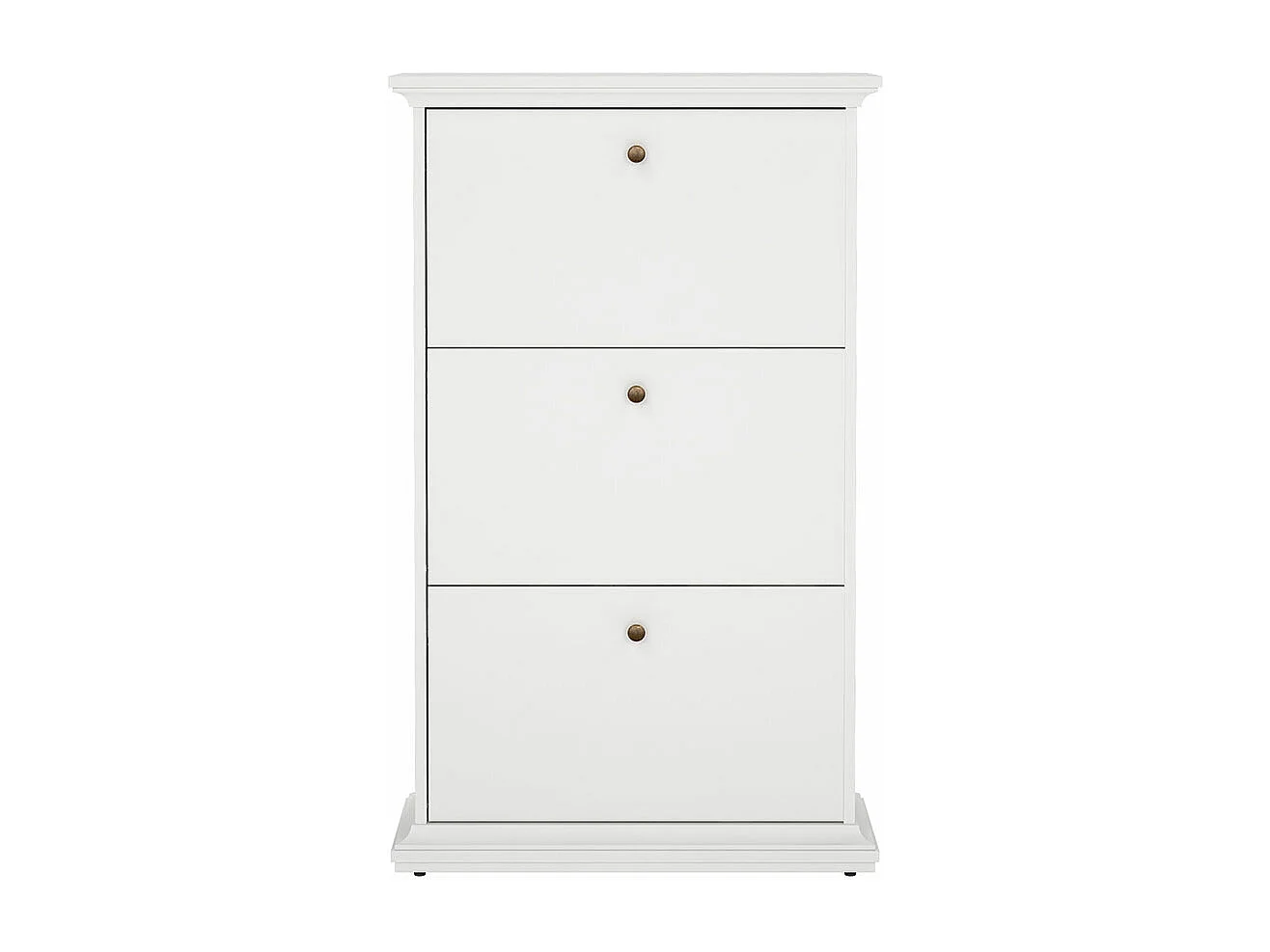 Venedig Armoire à chaussures avec 3 casiers blancs.