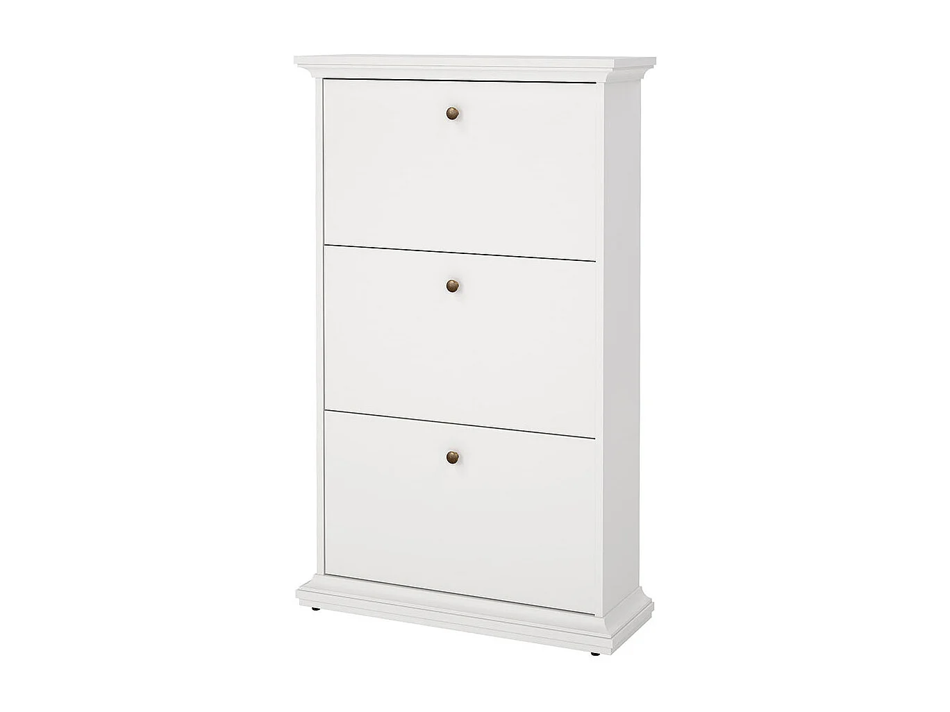 Venedig Armoire à chaussures avec 3 casiers blancs.