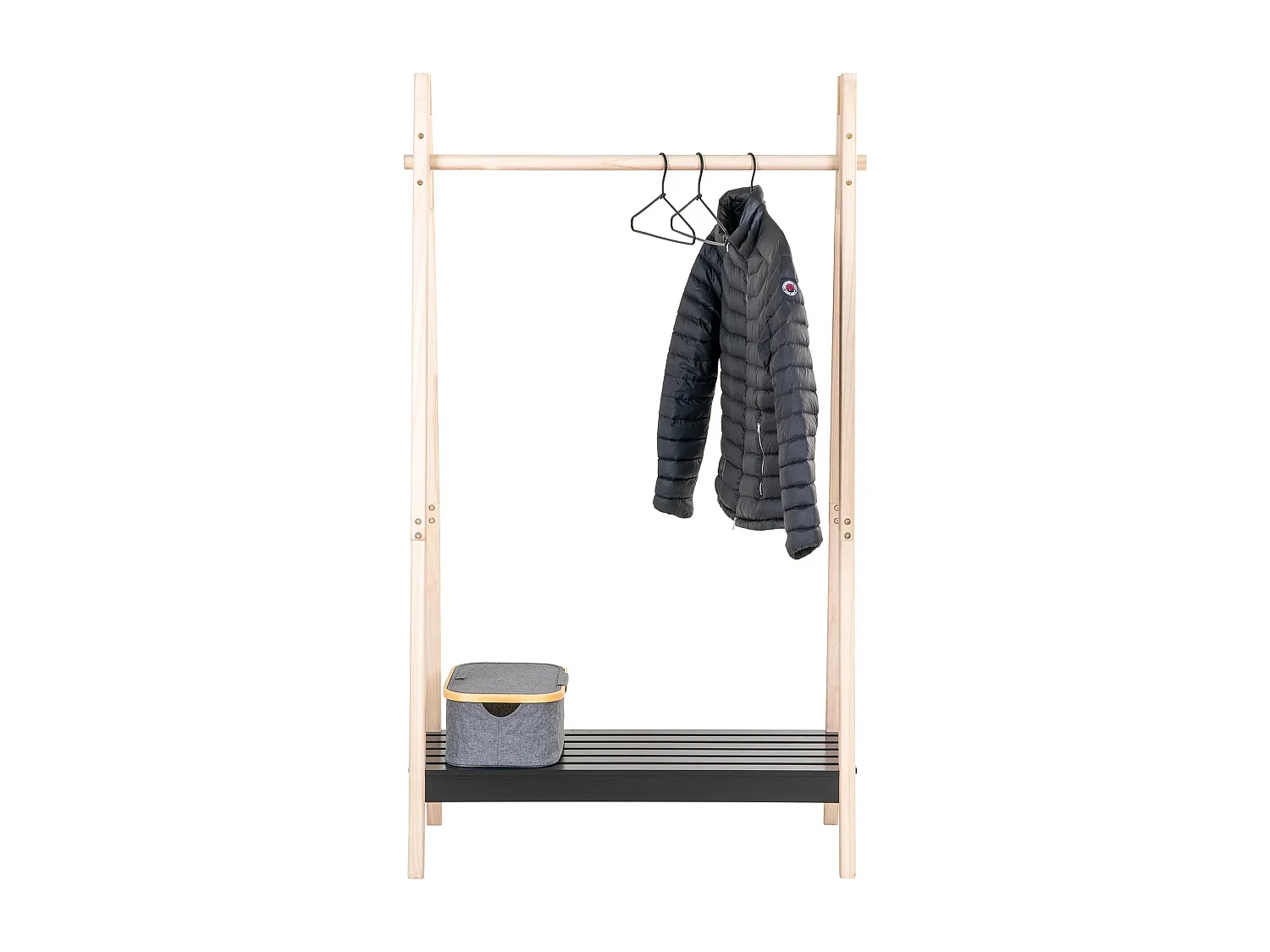 2-deurs massief grenen kast Jam wit gelakt 92 cm