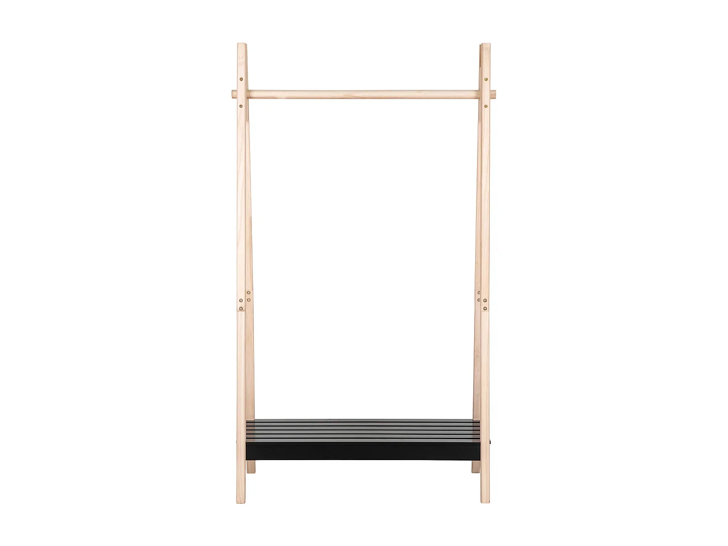 Porte-manteau sur pied TORINO – Bois naturel & noir – Style moderne