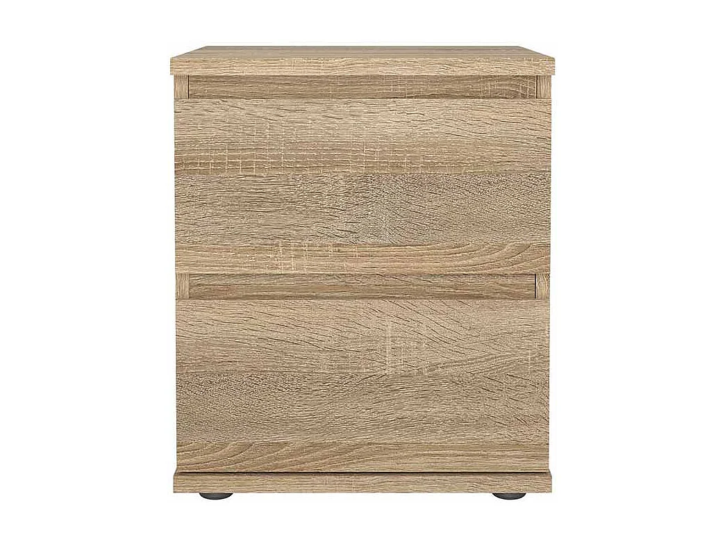 Nora Nachttisch 2 Schubladen. Eiche Dekor.