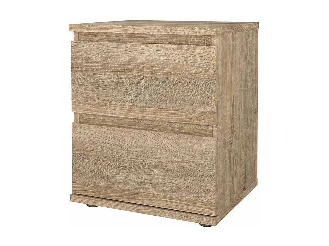 Nora Nachttisch 2 Schubladen. Eiche Dekor.