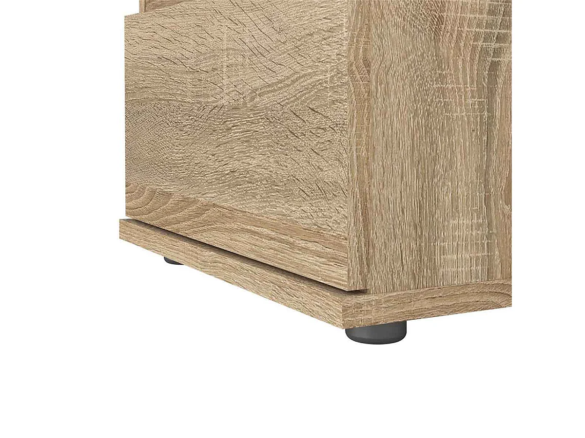 Nora Nachttisch 2 Schubladen. Eiche Dekor.