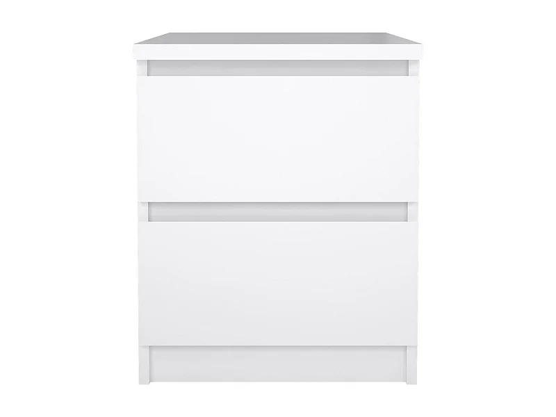 Comodino Nada 2 cassetti bianco lucido.
