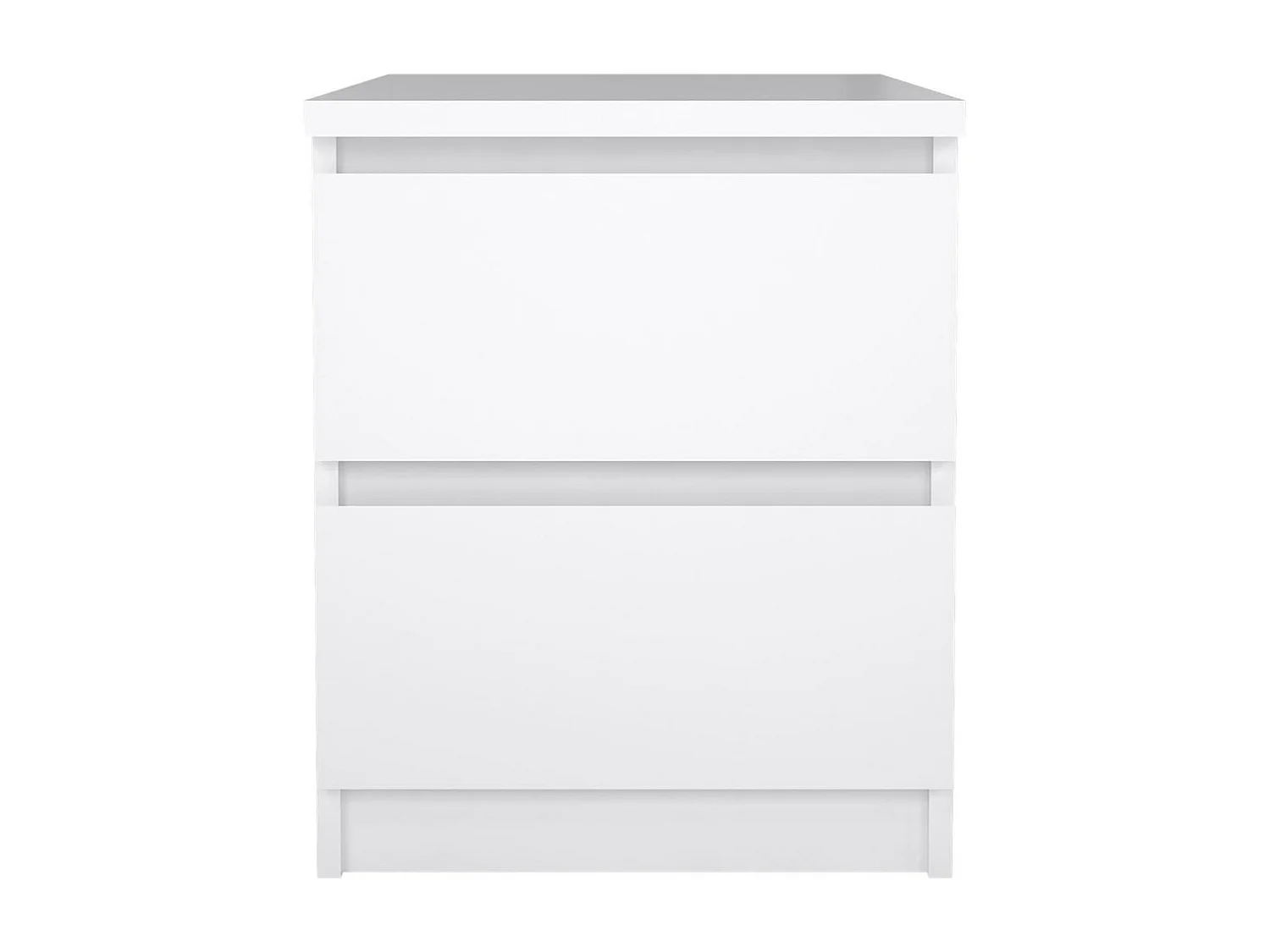 Nada Nachttisch 2 Schubladen weiss hochglanz.