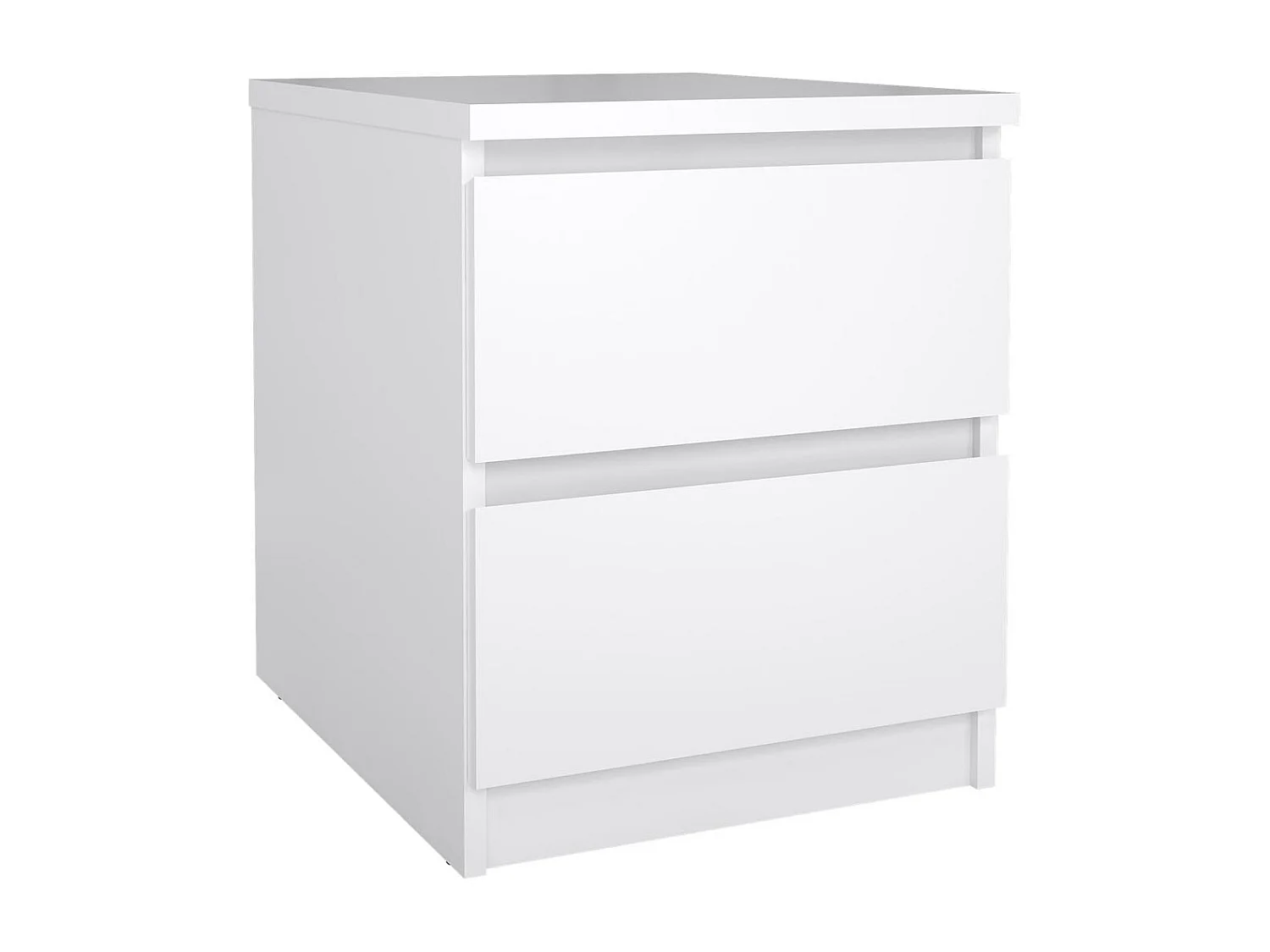 Nada Nachttisch 2 Schubladen weiss hochglanz.