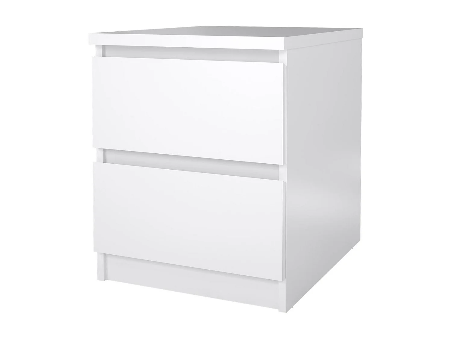 Nada Nachttisch 2 Schubladen weiss hochglanz.