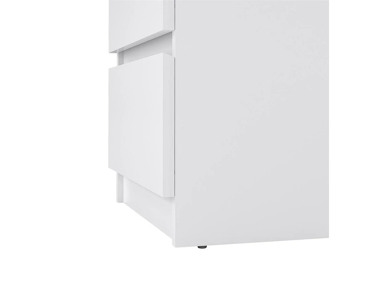 Nada nachtkastje 2 lades wit hoogglans.