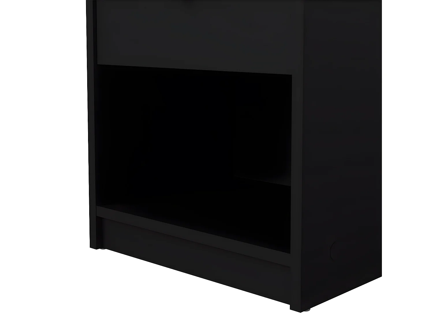 Maria Nachttisch 1 Schublade und 1 Raum schwarz.