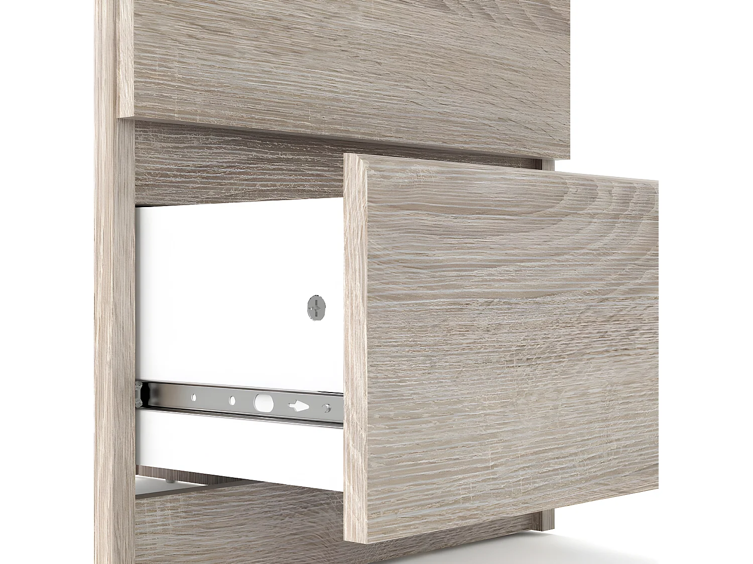 Nada nachtkastje 2 lades truffelkleur.