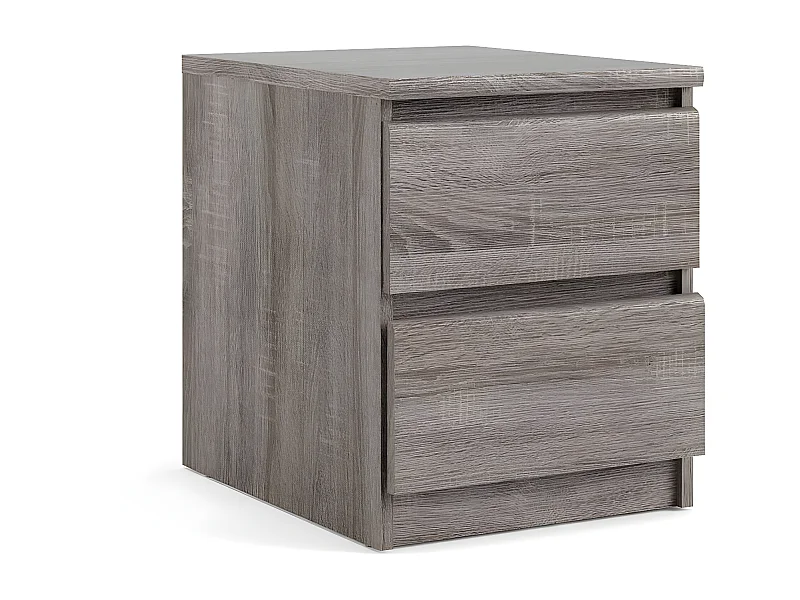 Nada Nachttisch 2 Schubladen trüffelfarben.