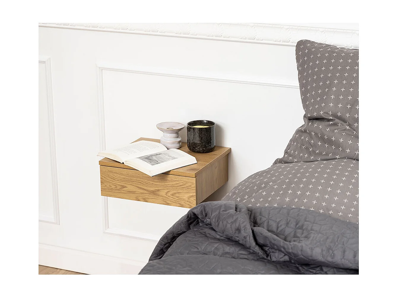 Avignon table de nuit 1 tiroir nature.