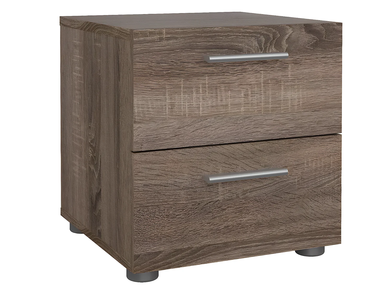 Petra Nachttisch 2 Schubladen trüffelfarben.