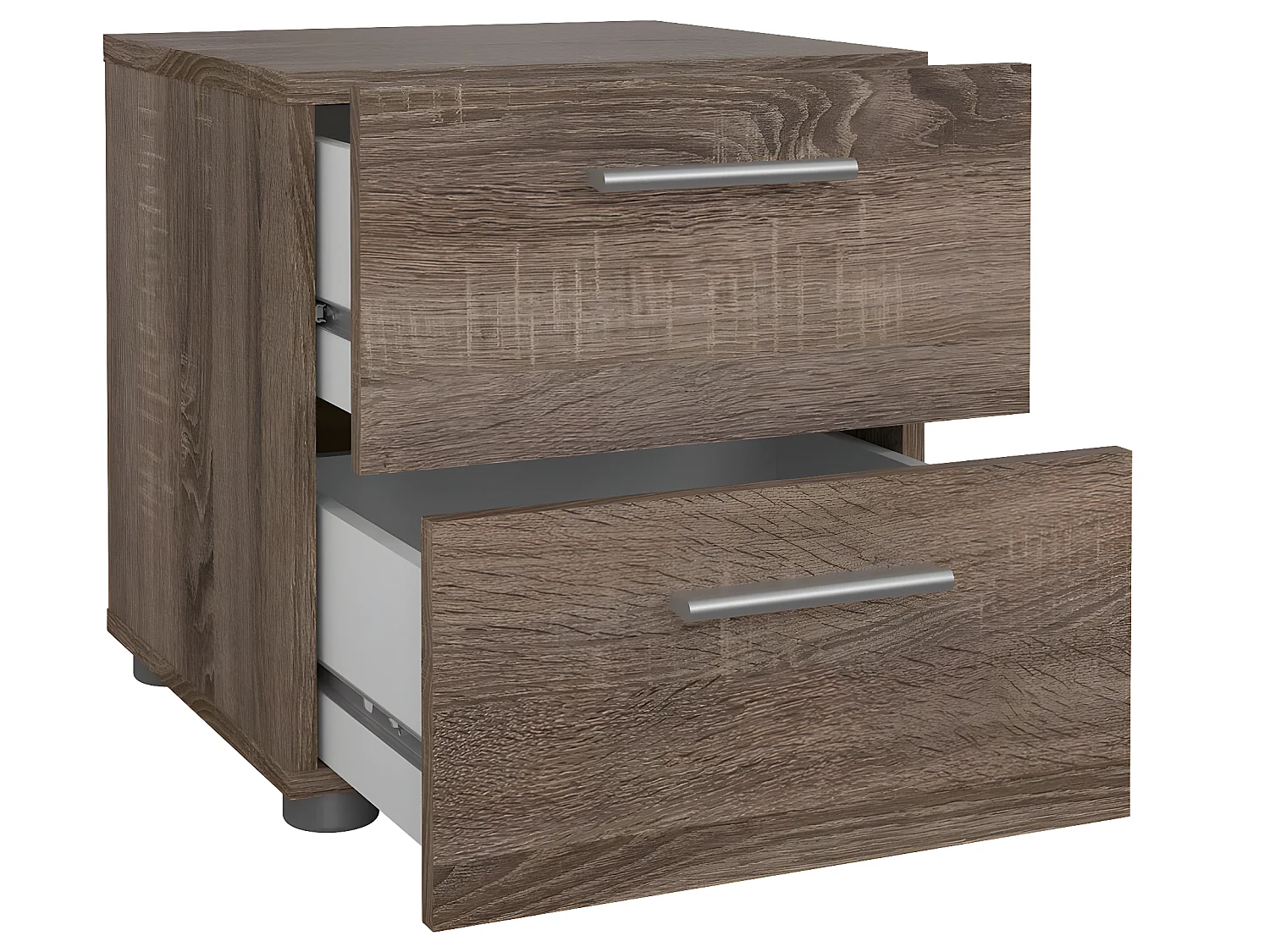 Petra Nachttisch 2 Schubladen trüffelfarben.