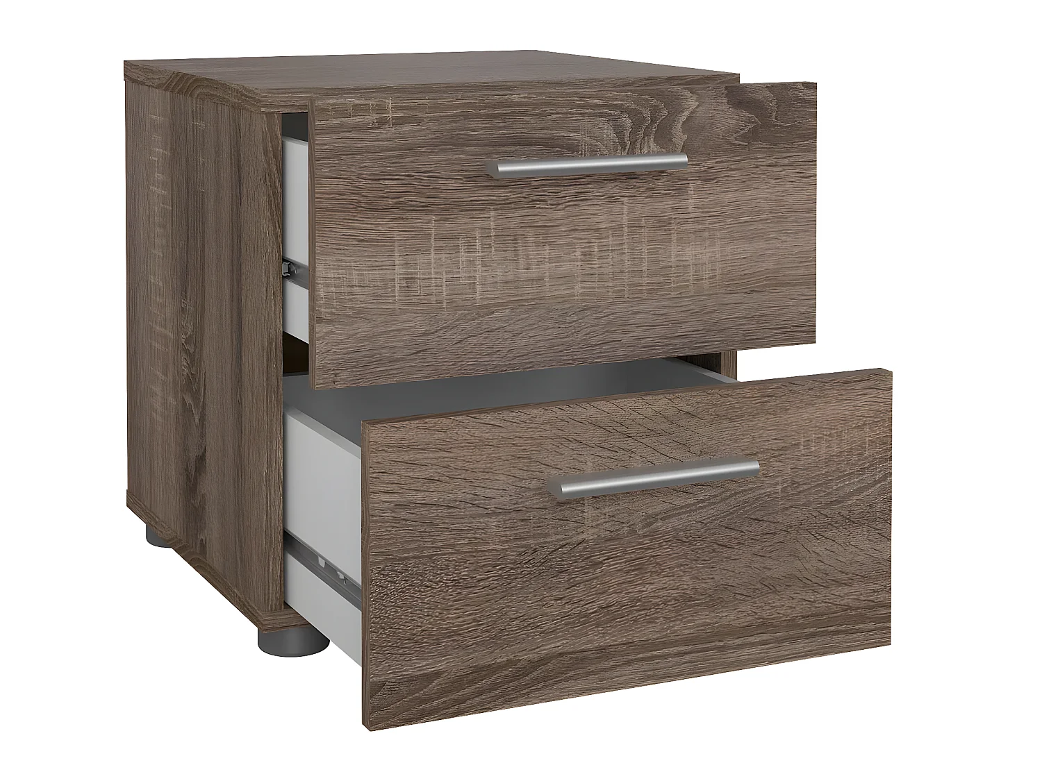 Petra Table de chevet à 2 tiroirs, coloris chêne truffe.