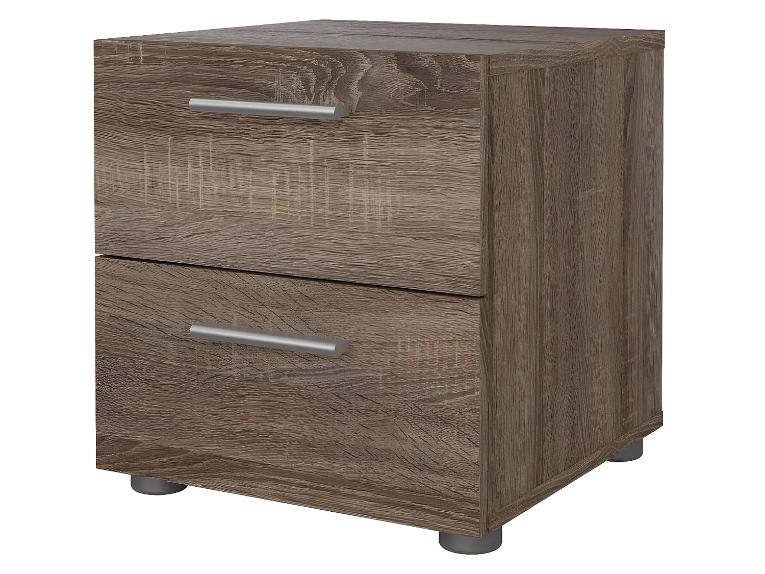 Petra Nachttisch 2 Schubladen trüffelfarben.