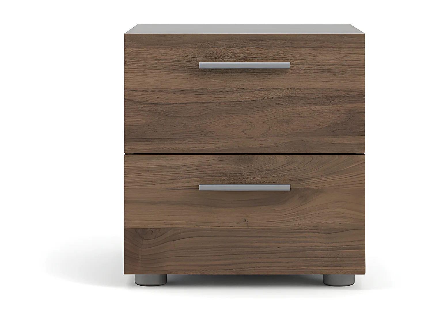 Petra Nachttisch mit 2 Schubladen, walnuss dekor.