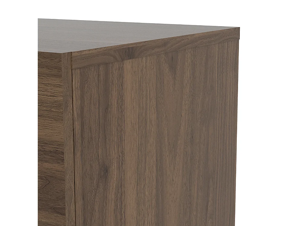 Comodino Petra con 2 cassetti decorati in noce.