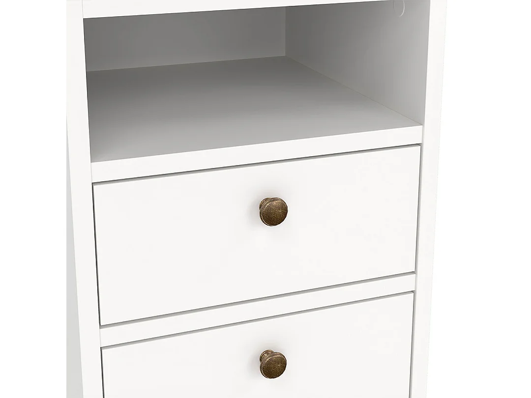 Venedig Nachttisch 2 Stück Breite 43 cm, Höhe 58 cm weiss.