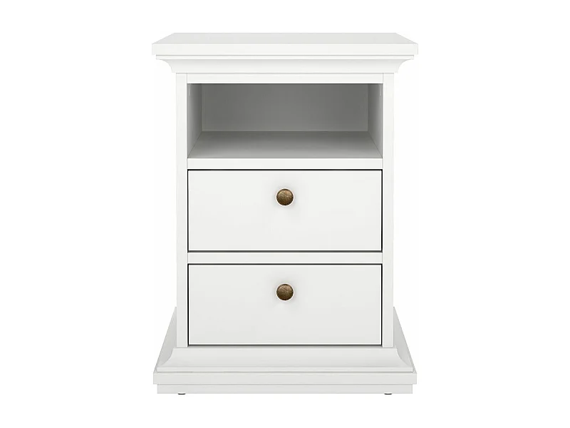 Comodino Venice larghezza 43 cm, altezza 58 cm bianco.