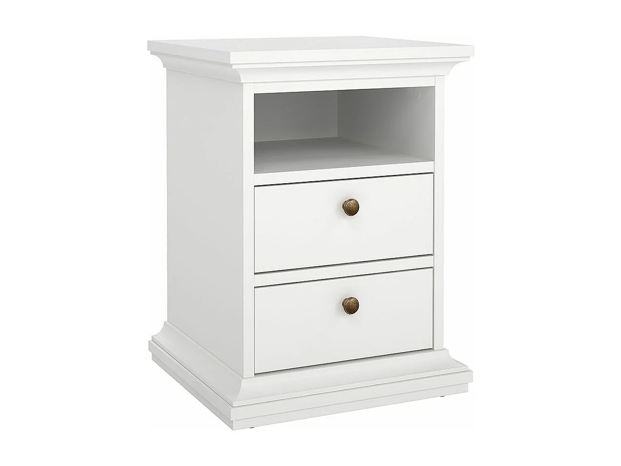 Comodino Venice larghezza 43 cm, altezza 58 cm bianco.