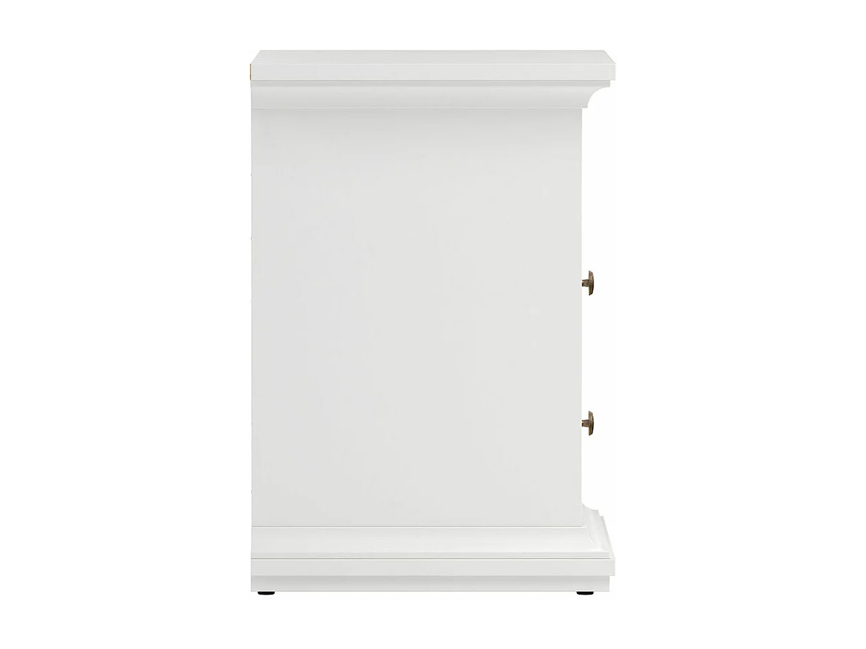 Venedig Nachttisch Breite 43 cm, Höhe 58 cm weiss.