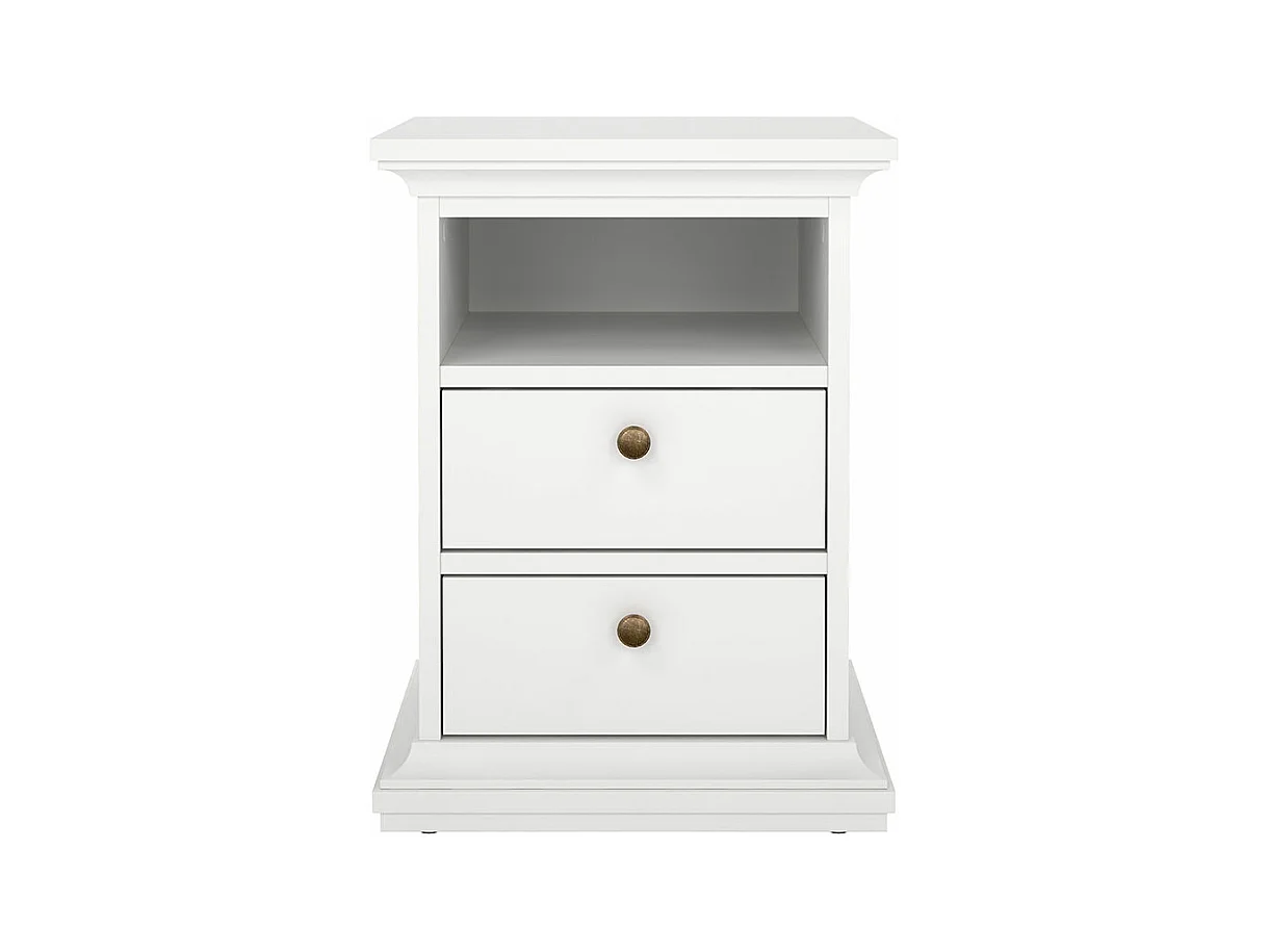 Venedig Table de chevet largeur 43 cm, hauteur 58 cm, blanc.