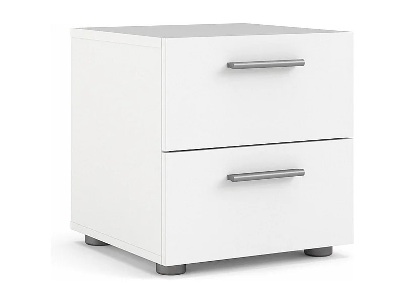 Comodino Pepe 2 pz. larghezza 40 cm, altezza 42 cm bianco.