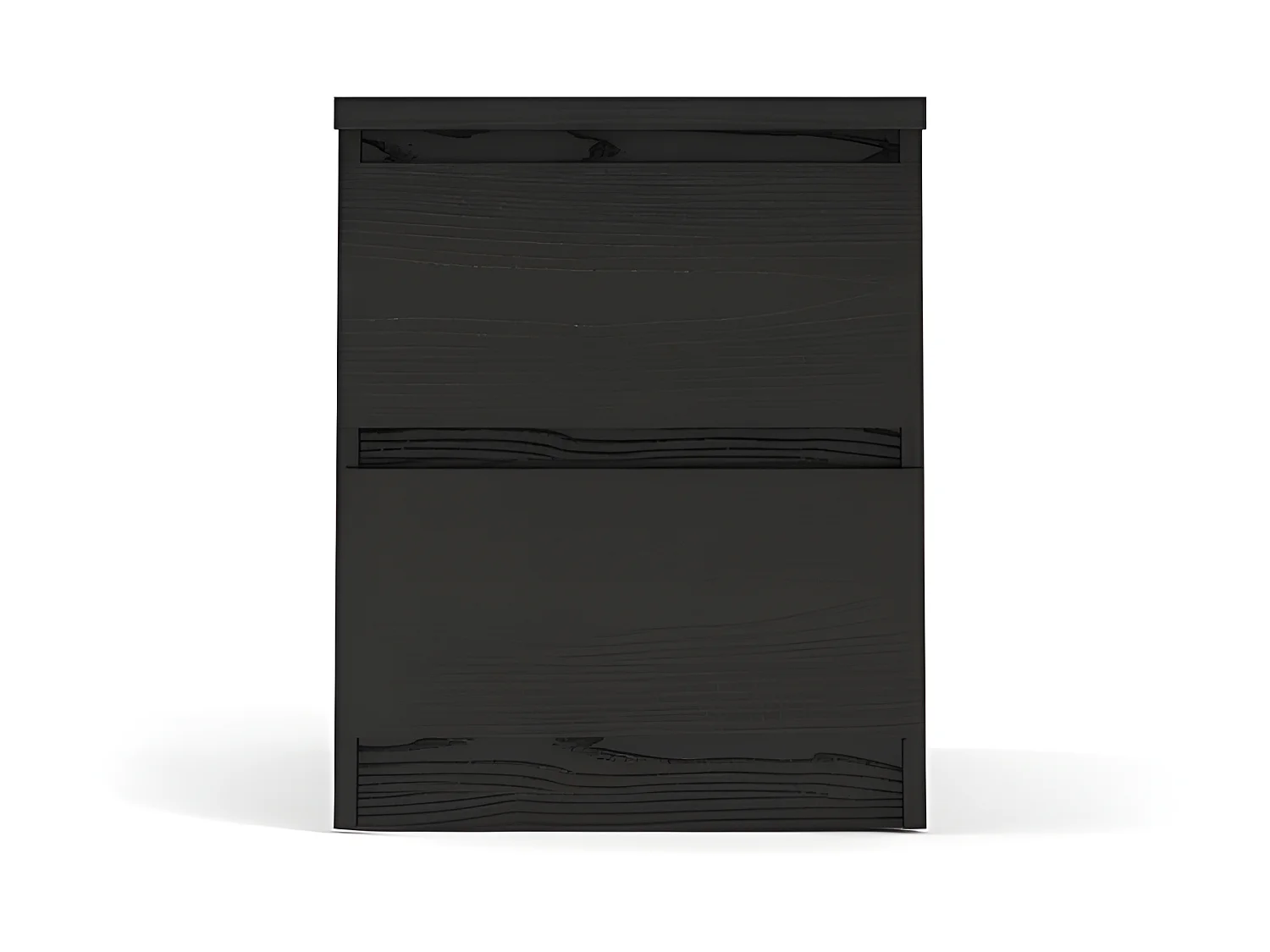 Nada nachtkastje 2 lades zwart essen.