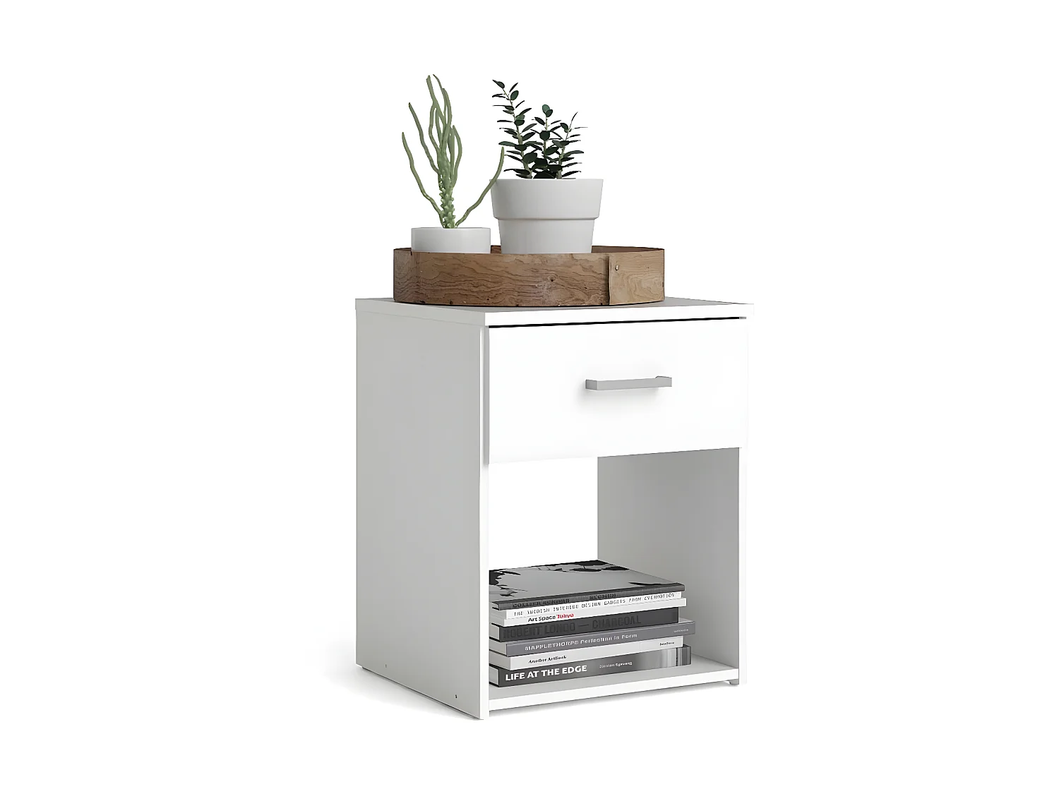 Spell nachtkastje 1 lade en 1 plank wit.